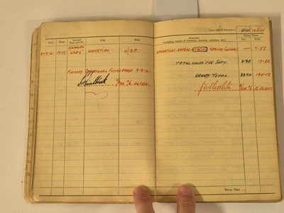 Lot 248 - Logbook. Flight Lieutenant D. Walker, 44 Squadron, Royal Air Force, 51 operations