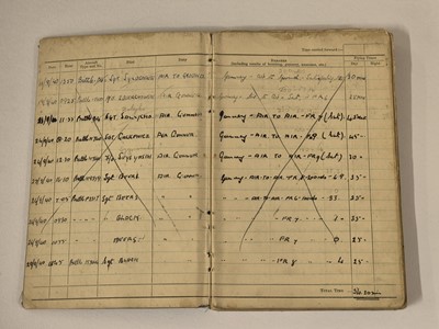 Lot 248 - Logbook. Flight Lieutenant D. Walker, 44 Squadron, Royal Air Force, 51 operations