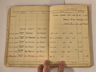 Lot 248 - Logbook. Flight Lieutenant D. Walker, 44 Squadron, Royal Air Force, 51 operations