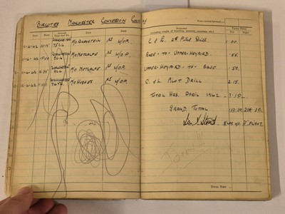 Lot 248 - Logbook. Flight Lieutenant D. Walker, 44 Squadron, Royal Air Force, 51 operations