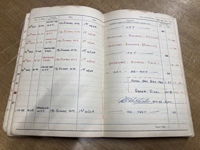 Lot 248 - Logbook. Flight Lieutenant D. Walker, 44 Squadron, Royal Air Force, 51 operations