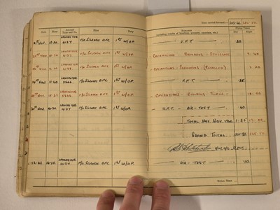 Lot 248 - Logbook. Flight Lieutenant D. Walker, 44 Squadron, Royal Air Force, 51 operations