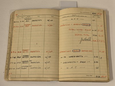 Lot 248 - Logbook. Flight Lieutenant D. Walker, 44 Squadron, Royal Air Force, 51 operations