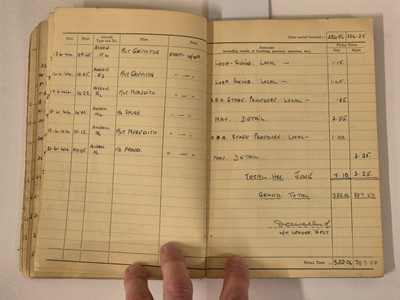 Lot 248 - Logbook. Flight Lieutenant D. Walker, 44 Squadron, Royal Air Force, 51 operations