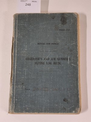 Lot 248 - Logbook. Flight Lieutenant D. Walker, 44 Squadron, Royal Air Force, 51 operations