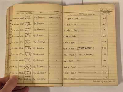 Lot 248 - Logbook. Flight Lieutenant D. Walker, 44 Squadron, Royal Air Force, 51 operations