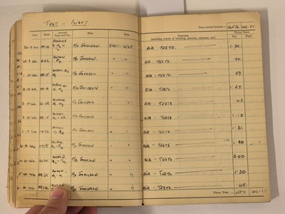 Lot 248 - Logbook. Flight Lieutenant D. Walker, 44 Squadron, Royal Air Force, 51 operations