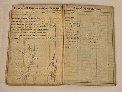 Lot 248 - Logbook. Flight Lieutenant D. Walker, 44 Squadron, Royal Air Force, 51 operations