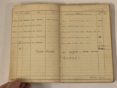 Lot 248 - Logbook. Flight Lieutenant D. Walker, 44 Squadron, Royal Air Force, 51 operations