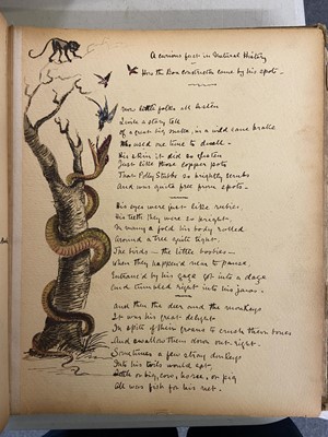 Lot 306 - Scrap Album. A scrap album, probably by a member of the Strachey family, circa 1889