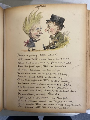 Lot 306 - Scrap Album. A scrap album, probably by a member of the Strachey family, circa 1889