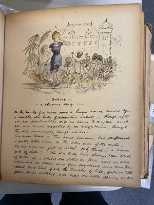 Lot 306 - Scrap Album. A scrap album, probably by a member of the Strachey family, circa 1889