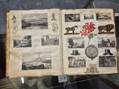 Lot 306 - Scrap Album. A scrap album, probably by a member of the Strachey family, circa 1889