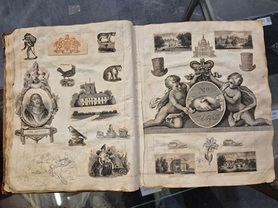 Lot 306 - Scrap Album. A scrap album, probably by a member of the Strachey family, circa 1889