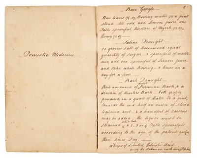 Lot 291 - Manuscript Notebooks. An assorted group of 18 notebooks and related, c. 1826-1895