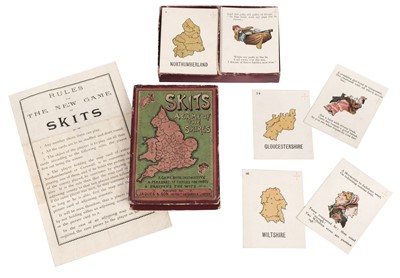 Lot 380 - Anthropomorphic map cards. Skits, A Game of the Shires, London: Jaques & Son, circa 1894