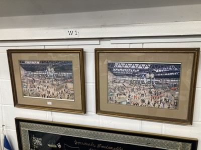 Lot 7 - McKie (Helen). Waterloo Station, War and Peace, a pair of modern colour prints