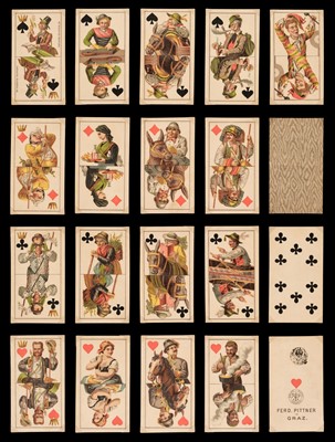 Lot 385 - Austrian Tarot. Tourist Tarock, Graz, Austria: Ferdinand Pittner, circa 1875