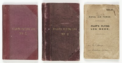 Lot 254 - Logbooks. Three logbooks kept by Wing Commander R.J. Divers, M.B.E.