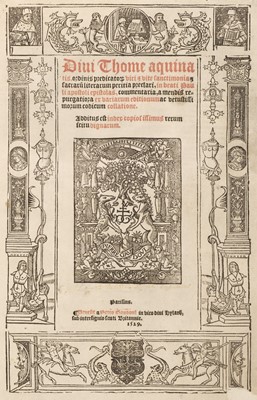 Lot 185 - Aquinas (Saint Thomas). In Beati Pauli Apostoli Epistolas..., 1529