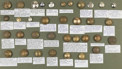 Lot 50 - Cap Badges. A nicely presented collection of military cap badges