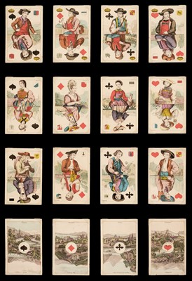 Lot 401 - German playing cards. Swiss Canton Costumes, Frankfurt am Main: C.L. Wüst, circa 1850, & 4 others