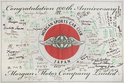 Lot 14 - Morgan Motor Company. Morgan Sports Car Club Japan banner