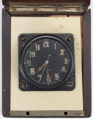 Lot 362 - Luftwaffe. A WWII Luftwaffe Instrument-board Clock by Zenith