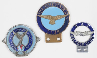 Lot 346 - Car Badges. WWII and Later RAF Car Badges