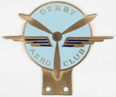 Lot 334 - Car Badge. Derby Aero Club, circa 1930s