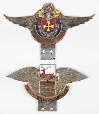 Lot 335 - Car Badge. Herts and Essex Flying Club and Wolverhampton Aero Club, circa 1930s