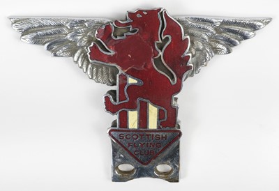 Lot 339 - Car Badge. Scottish Flying Club and Edinburgh Flying Club, circa 1920-1930