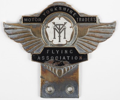 Lot 344 - Car Badge. Yorkshire Motor Traders Flying Association, early pre-war members car badge circa 1920s