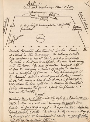 Lot 303 - Pinero (Sir Arthur Wing, 1855-1934). The Money-Spinner in 2 Acts, manuscript, circa 1900