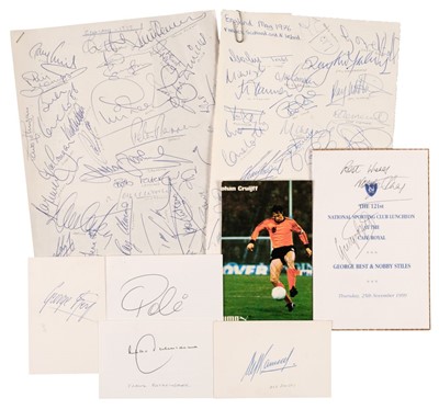 Lot 234 - Football. A collection of approximately 50 ink signatures, 20th century