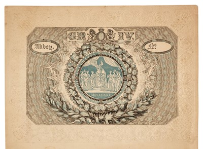 Lot 276 - George IV Coronation Tickets. A pair of printed tickets for admission, 19 July 1821