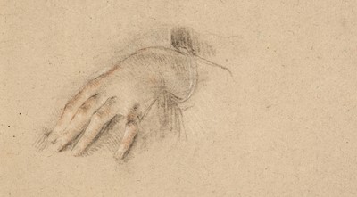 Lot 5 - Circle of Guido Reni (1575-1642). Head of a Youth, and Study of a female hand.., and two others