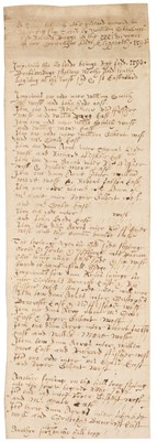 Lot 269 - Derbyshire. A Terrier of ploughed land, Barrow upon Trent, Derbyshire, 1590, manuscript roll