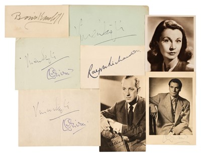 Lot 164 - Film & Entertainment. A collection of approximately 130 autographs, c. 1950s