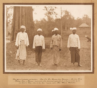 Lot 7 - Burma. An album containing bromide print photographs of the Shan State Burma, c. 1920