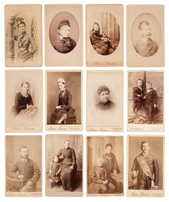 Lot 40 - Early Cinema Pioneers. A group of 22 cabinet cards and 54 cartes de visite, c. 1870s/1890s