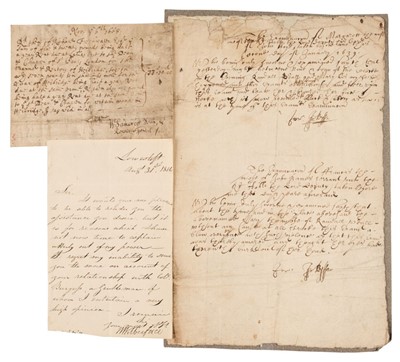 Lot 174 - Historical Autographs. A collection of autograph letters and manuscript documents, c. 1640/1829