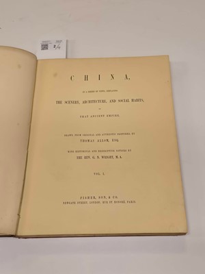 Lot 2 - Allom (Thomas, illustrator). China in a Series of Views, 4 volumes, 1st edition, 1843