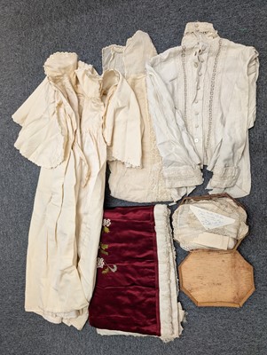 Lot 454 - Lace. A collection of lace and embroidered items, 19th-early 20th century