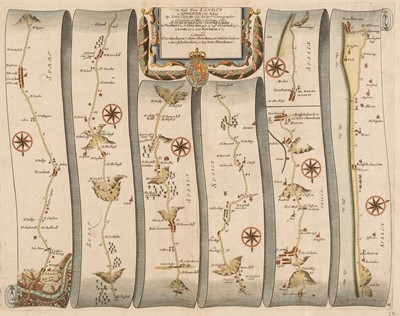 Lot 114 - Ogilby (John). The Road from London to Newhaven com. Sussex, 1675 or later