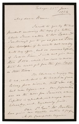 Lot 314 - Tobago. Approximately 120 manuscript letters, dated 1851-1862, from Kaye Dowland (1802-1872)