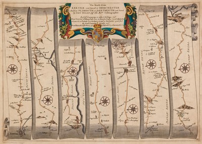 Lot 117 - Ogilby (John). The Roads from Exeter com. Devon to Dorchester..., [1675 or later]