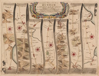 Lot 116 - Ogilby (John). The Road from Whitby in com Ebor. to Durham [1675 or later]