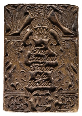 Lot 146 - Tobacco trade stamp. An original brass engraved French tobacco maker's trade stamp, mid-18th century