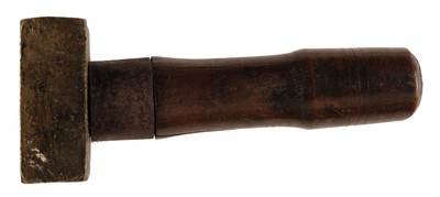 Lot 146 - Tobacco trade stamp. An original brass engraved French tobacco maker's trade stamp, mid-18th century